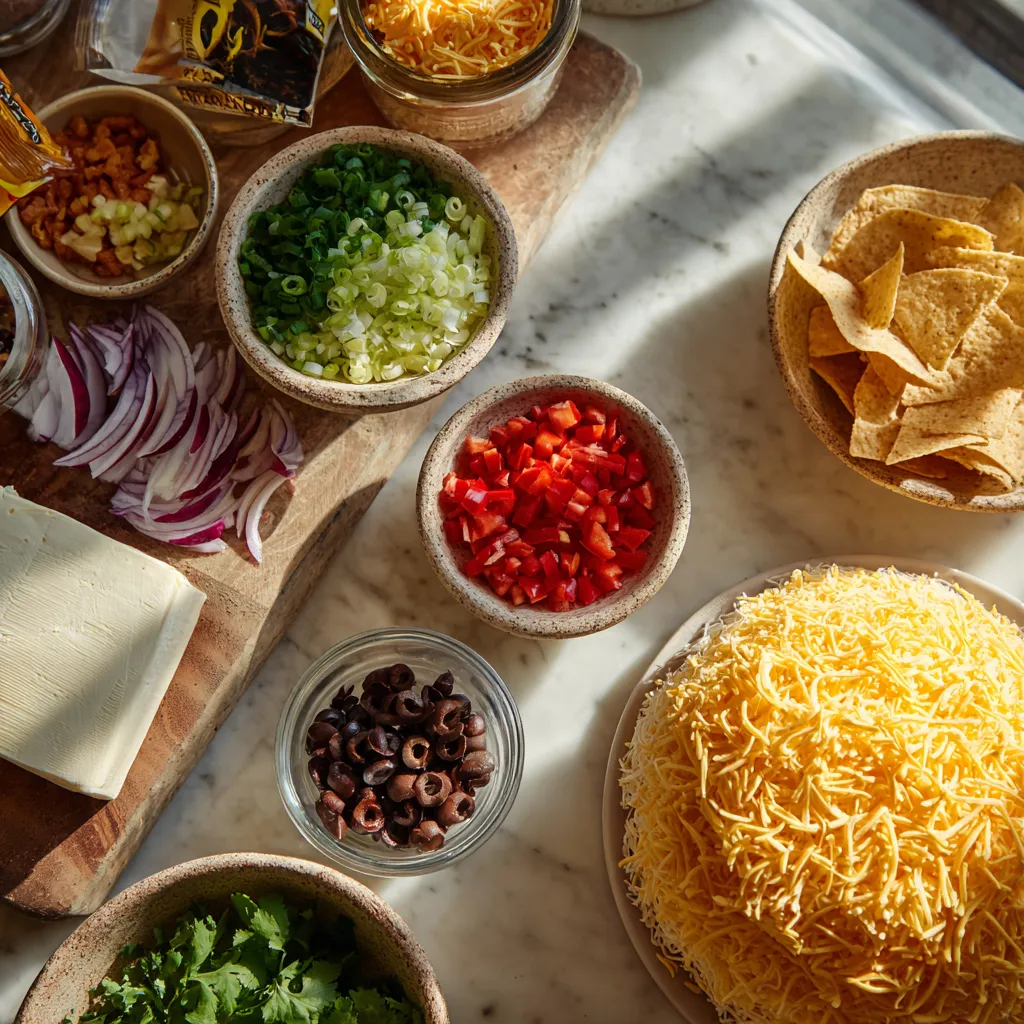 Christmas Taco Cheese Ball Wreath 2