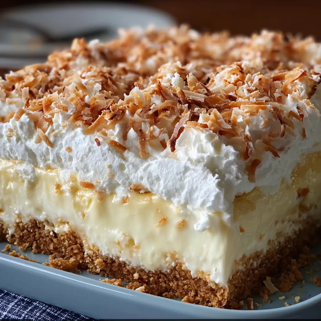 Coconut Cream Layered Dessert 1