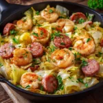 Fried Cabbage with Shrimp Sausage 1