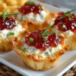 Holiday Pepper Jelly Cream Cheese Cups 1