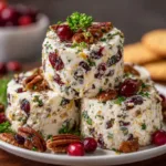 New Years Eve Cranberry Jalapeno Cheese Ball Tower 1