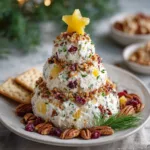 Tropical Cheese Ball Christmas Tree with Pecans 1